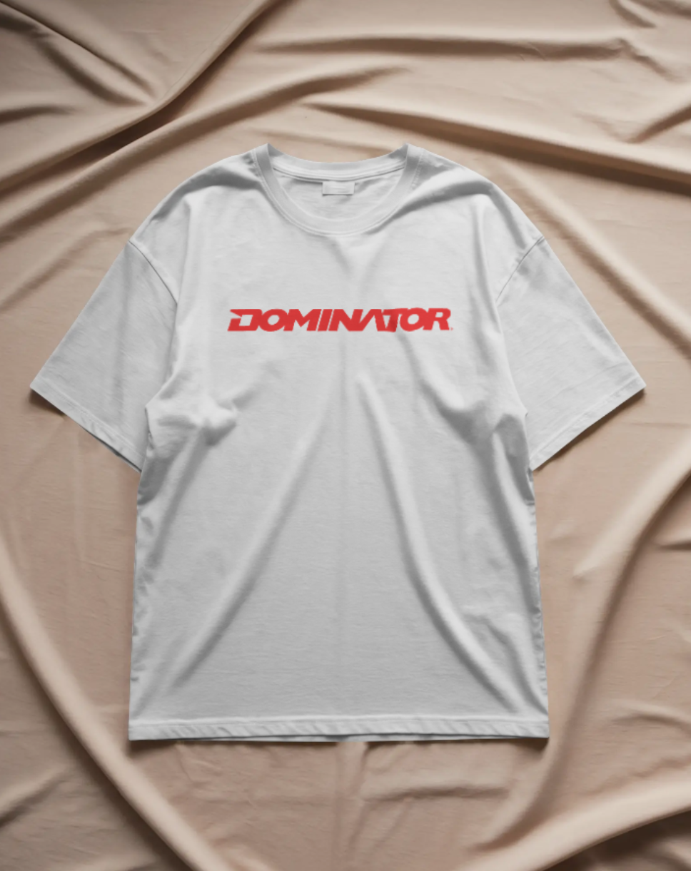 DOMINATOR Premium oversized black T-shirt made from 200 GSM pure cotton