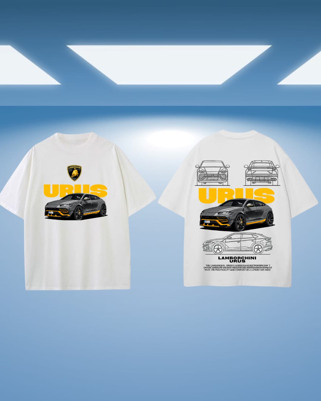 Lamborghini Urus Oversized T-Shirt – Premium 200 GSM Pure Cotton Bio-Wash Tee