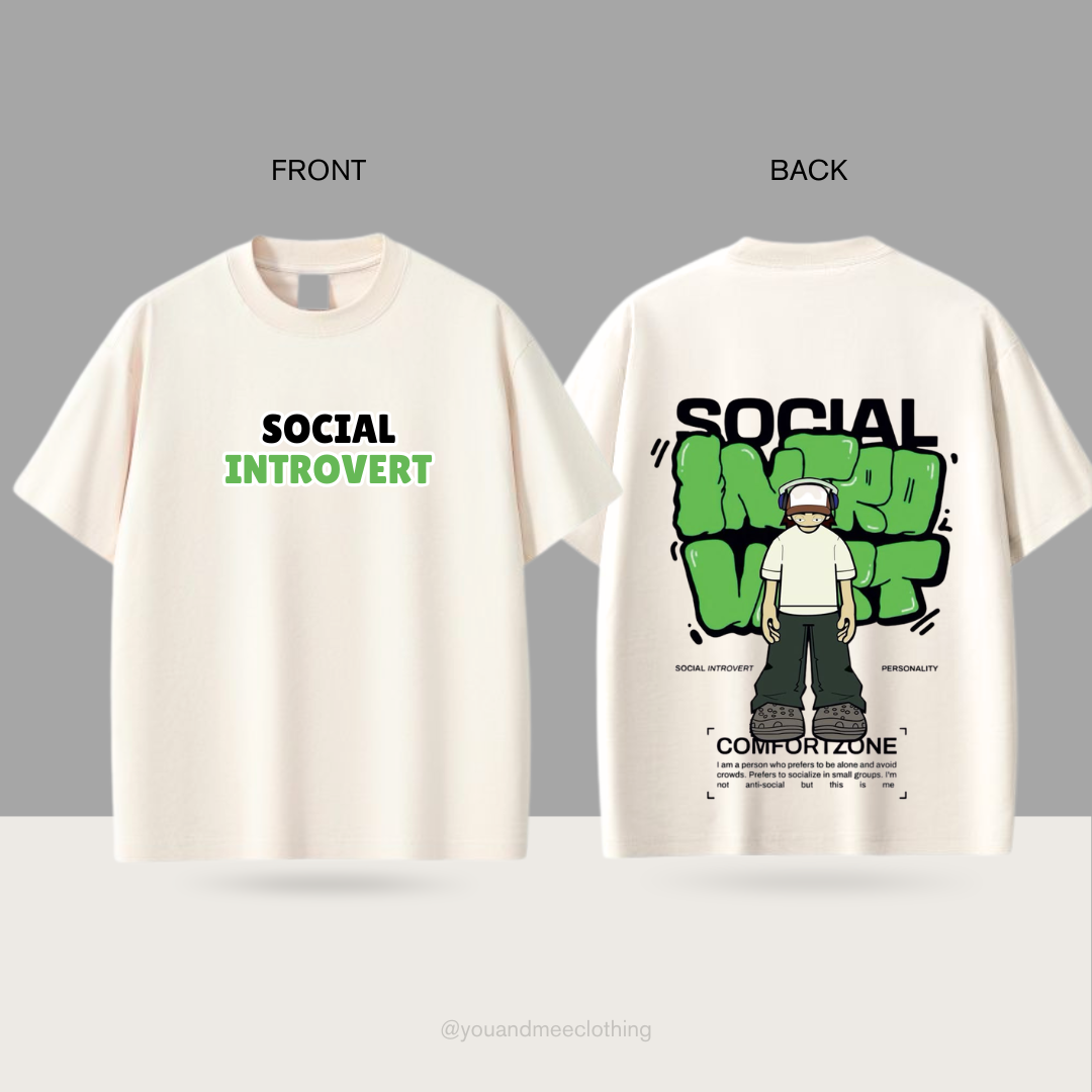 Social Introvert Oversized Tee